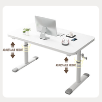 Table de jeu réglable en hauteur à manivelle, bureau d'étude blanc pour étudiants, vente en gros d'usine