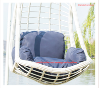 Fauteuil suspendu œuf design moderne pour intérieur/extérieur, avec support métallique, coussin imperméable, mobilier d'extérieur, siège balançoire robuste pour jardin et terrasse