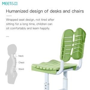 Adjustable Height Modern Design Wood Student <b>Desk</b> and Chair with Storage Drawer for Kids' <b>Study</b> in School Workshop or Hall - Product Image 6