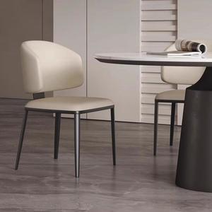 Italian Minimalist Dining Chair Modern Designer Style With <b>Backrest</b> For Living Room And Dining Area - Product Image 2