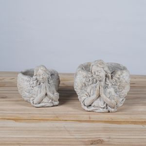 Lianda Retro hecho a mano Ángel decoración jardín ornamento figura <span class=keywords><strong>para</strong></span> el hogar <span class=keywords><strong>cemento</strong></span> maceta con embalaje <span class=keywords><strong>de</strong></span> cartón - Product Image 5