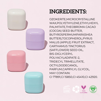 Baume à Lèvres Rond Hydratant Végétalien OEM, 4 Saveurs de Fruits, Marque Privée, Parfum Fraise, Baume à Lèvres Nourrissant Rose, Votre Logo