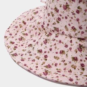 Spring Summer Outdoor Travel Bucket <b>Hat</b> Flower Pattern Wide Brim Bucket <b>Hat</b> Pastoral Style Trendy Foldable Fisherman <b>Hat</b> - Product Image 5