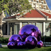Décoration géante d'événement Ballon gonflable de boîte de nuit en PVC Disco party wedding gold silver Floating Sphere Inflatable Mirror Ball
