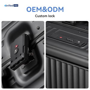 Juego de equipaje pequeño y mediano con apertura frontal para PC, <span class=keywords><strong>maleta</strong></span> con marco de aluminio con <span class=keywords><strong>ruedas</strong></span> universales silenciosas y soporte para negocios - Product Image 3