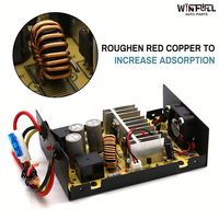 Convertisseur abaisseur de tension M-PULL WFI3780 24V vers 12V, sortie simple 30A 360W, alimentation électrique noire 12x8.5x4cm