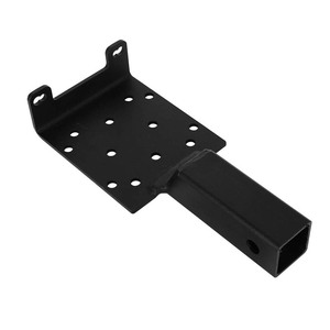 Nouvelle <span class=keywords><strong>plaque</strong></span> de <span class=keywords><strong>support</strong></span> de treuil en acier de 2 pouces avec finition en poudre noire pour remorques ATV/UTV - Marque CW - Product Image 2
