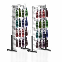 Étagère de présentation de produits en fil métallique pour magasin de détail, accessoires de suspension au sol, grille en fil métallique pour présentation de produits