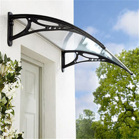Auvent extérieur 150*150  imperméable pare-soleil avec plaque en polycarbonate pour la maison