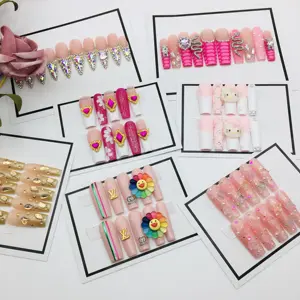 Factory Price Wholesale 10pcs In A Set Fashion Handmade Nails Art Tips Full Cover Acrylic Press On Nails