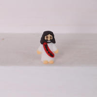 Figurines de Jésus miniatures peintes à la main, écologiques, pour fêtes religieuses, décorations de Pâques, modèle religieux Jésus t'aime