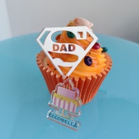 Fröhlicher Vatertag Bester Papa Aller Zeiten Mini Acryl Cupcake-Topper für Vatertags-Kuchendekoration