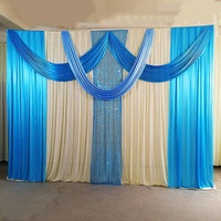 Tissu Polyester nacré fête scène mur décor toile de fond rideau mariage toile de fond rideaux