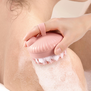 Wholesale Silicone <b>Exfoliating</b> Body Scrubber, Skincare Bath Brush, Soft Silicone Loofah for Sensitive Skin Shower <b>Scalp</b> Massager - Product Image 1