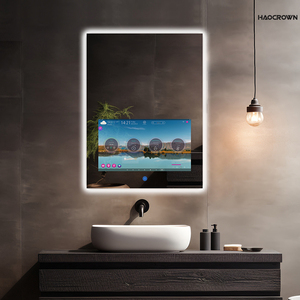 Haocrown <strong>Magic</strong> Mirror 21.5-inch Waterproof Anti-fog Bathroom <strong>Tv</strong>, Sauna-ready <strong>Smart</strong> Mirror With Android 11 Configuration - Product Image 1