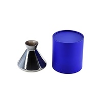 Bouteille de diffuseur de parfum en verre vide de forme triangulaire moderne noire galvanisée de 200ml en gros