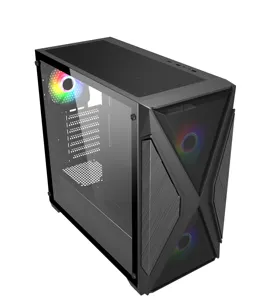 Powercase Fabriek Aangepaste Usb3.0 Computerkast M-Atx/Itx Mid Toren Kast 12Cm Koelventilator Gaming Pc Kast