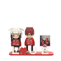Figura de Ladrillo Personalizada de Pareja a Partir de Foto, Regalo Personalizado para Aniversario de Bodas, Bloques de Construcción Personalizados OEM ODM