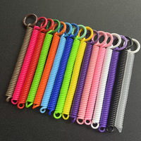Porte-clés spirale couleur bonbon, cordon élastique rétractable anti-perte pour porte-cartes et porte-clés