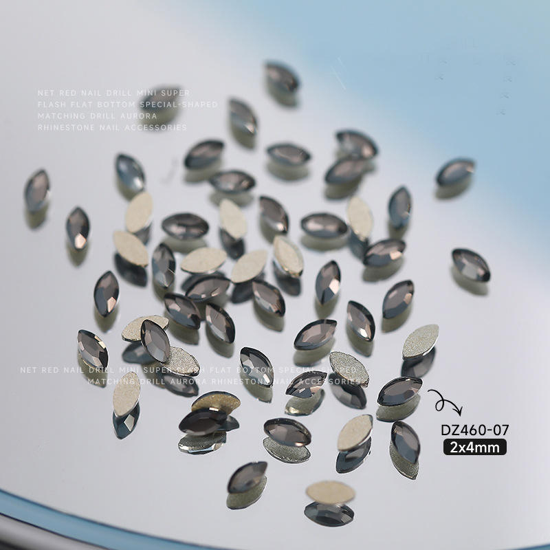 PD-3 Transparent gray flat bottom drill 2&4 horse eyes 50 pieces