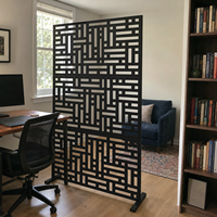 Fabricant de panneaux de clôture de jardin en acier galvanisé découpé au laser sur mesure, style Art Déco, revêtement noir en poudre, pour l'extérieur