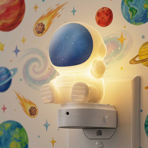 Veilleuse <span class=keywords><strong>LED</strong></span> RGB LOHAS 0,5W, lampe de chevet astronaute, RGB 10 couleurs changeantes, mini veilleuses modernes et mignonnes pour enfants - Product Image 1