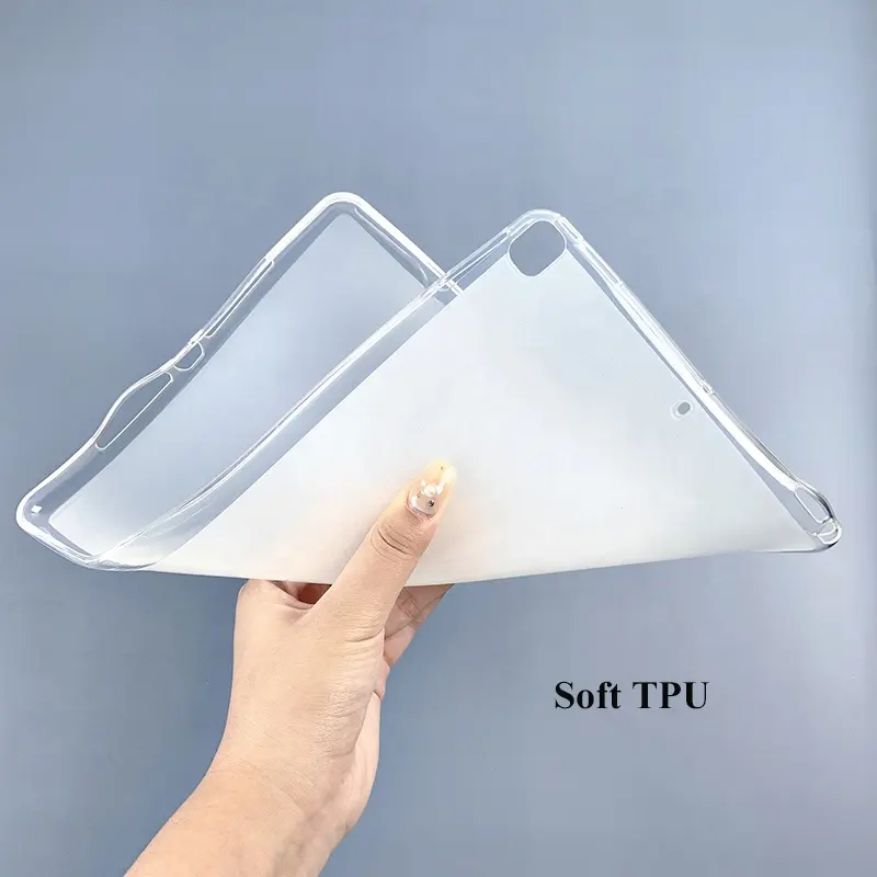 Funda de silicona suave de TPU para tableta, funda de goma transparente a prueba de golpes, mate, esmerilada 2020, resistente para iPad Pro 12,9