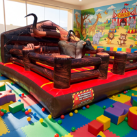 Machine de bulle mécanique électrique de 16,5 pieds, modèle Crazy Rodeo Bull, personnalisée pour parcs d'attractions et jeux pour adultes
