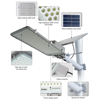 Lampu Jalan tenaga surya 100 200 watt kecerahan tinggi sensor cahaya kendali jarak jauh tahan air IP67 luar ruangan kualitas tinggi