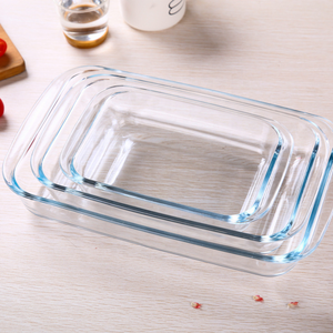 <span class=keywords><strong>Bandeja</strong></span> para hornear de vidrio Rectangular de alta calidad para <span class=keywords><strong>horno</strong></span> microondas doméstico Las mejores Sartenes para hornear - Product Image 4