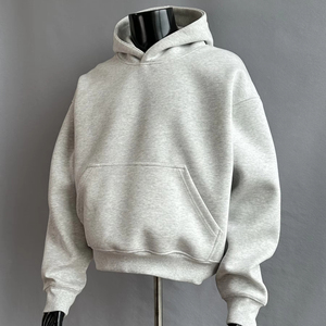 100% Cotton Winter <b>Pullover</b> Sweatshirts for <b>Men</b> Women Oversized Hooded Sportswear Embroidered Fleece Sweatshirt Custom Solid - Product Image 3