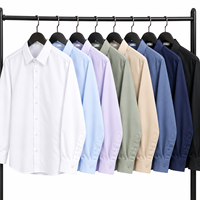 Chemises pour hommes, chemise unie en polyester, chemise décontractée pour affaires, chemise d'affaires pour hommes, vente en gros personnalisée, faible MOQ