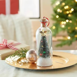 Christmas Ornaments with Base in Glass Dome Decoration <b>LED</b> <b>Lights</b> Desktop Glass Wholesale New Design Christmas <b>Tree</b> - Product Image 1