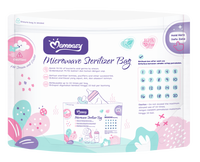 Kantong Sterilisasi Microwave Momeasy Bebas BPA, Dapat Digunakan Kembali untuk Botol Bayi, Dot, Pompa ASI, dan Dot Bayi, Kantong Sterilisasi Uap untuk Perjalanan