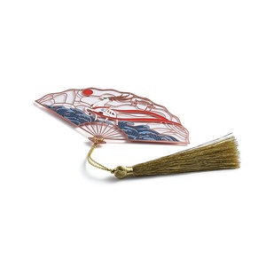 Marcapáginas de Metal Personalizado con Nombre, Diseño de Animal de Dibujos Animados en Forma de Abanico, Color Oro Rosa, con Borla - Product Image 3