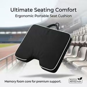 Cojín de Asiento Portátil Antideslizante de Espuma Viscoelástica, Tejido Cuadrado Grueso y Transpirable, Resistente a la Humedad - Product Image 4