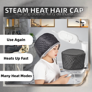 Casque chauffant portable et réutilisable pour traitement thermique à la vapeur, 10 niveaux de chaleur, chauffe rapidement, 3 réglages de temps, vapeur capillaire pour spa - Product Image 2