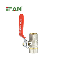 Vanne à bille en laiton forgé à long manche IFAN, prix d'usine, 1/2''-2'', pour l'eau, vanne à bille en laiton filetée