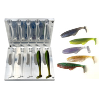 Moule d'injection pour leurres de pêche souples, personnalisé, haute précision, multi-cavités, pour leurres nageurs à queue de pagaie, en acier inoxydable de haute qualité