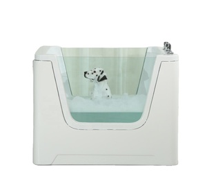Hiện đại freestanding Pet bồn tắm hình chữ nhật Dog bồn tắm <span class=keywords><strong>Spa</strong></span> với massage không khí & drainer cho căn hộ chải chuốt - Product Image 1