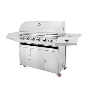 Современный роскошный газовый гриль с 6 горелками из углеродистой стали с порошковым покрытием портативный складной природный газ для кухонных вечеринок - Product Image 4