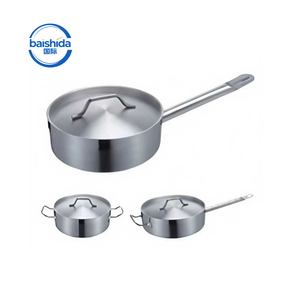 Batterie de cuisine de cuisine commerciale de vente chaude ensemble de pot à lait en acier inoxydable capuchon à <span class=keywords><strong>induction</strong></span> <span class=keywords><strong>casserole</strong></span> profonde <span class=keywords><strong>pour</strong></span> restaurant hôtel - Product Image 1