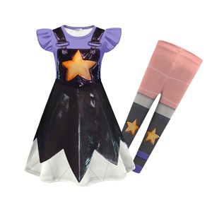 Ensemble de costumes de cosplay pour enfants HP Kids TV Movie avec jupe à volants et manches courtes, tissu en soie de lait - Product Image 3