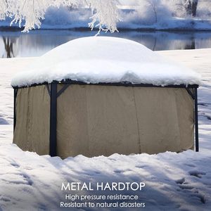 Hardtop nhôm gazebo vĩnh viễn với một màn chống muỗi và hông riêng tư - Product Image 6