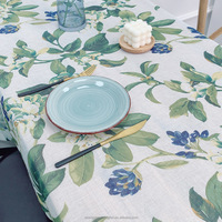 Nappe pastorale rectangulaire de style campagnard américain Couverture de table imprimée en lin polyester pour salle à manger, camping, intérieur et extérieur