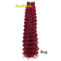 # Extensions de cheveux synthétiques ondulés profonds rouge cuivre 350, trame simple, pose rapide, résistantes à la chaleur