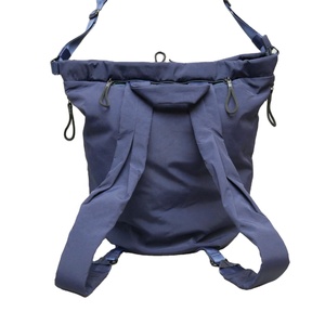 Moda Unisex Interior cremallera bolsillo Nylon NAVY Casual uso lateral y correa para el hombro gran volumen peso ligero mochila bolsa de viaje - Product Image 1