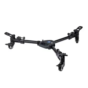 Fotopro evrensel kilitleme topuzu Dolly tekerlekler Video katlanabilir Dolly tekerlekler kasnak pürüzsüz Video Tripod Dolly