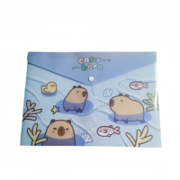 Pochette à documents A4 personnalisée en PVC transparent avec bouton-pression, surface brillante/mate/givrée, pour l'école et le bureau, porte-documents en PP