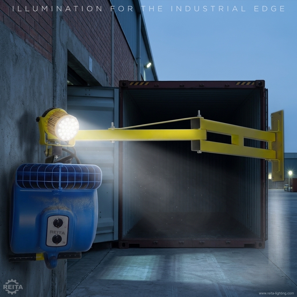 New 60W Double Strut Swing Arm LED Work Light ETL Approved IP65 Warehouse Loading Dock Equipment LED Dock Lights